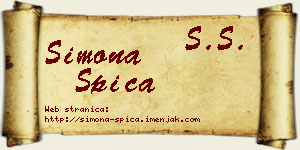 Simona Špica vizit kartica